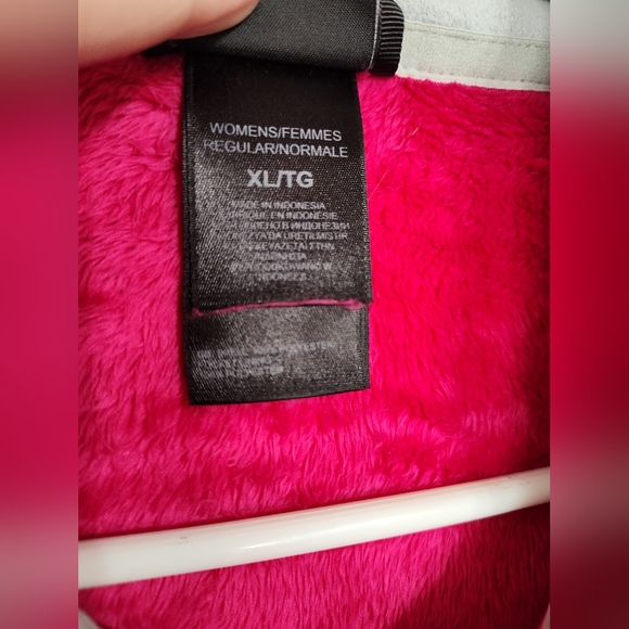 The North Face fleece jacket womens Size XL Pink Pullover 3/4 Zip Travel Cozy - Picture 4 of 5